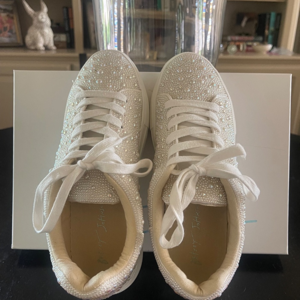 Betsy Johnson Sidny Pearl Platform Sneakers - Picture 3 of 8